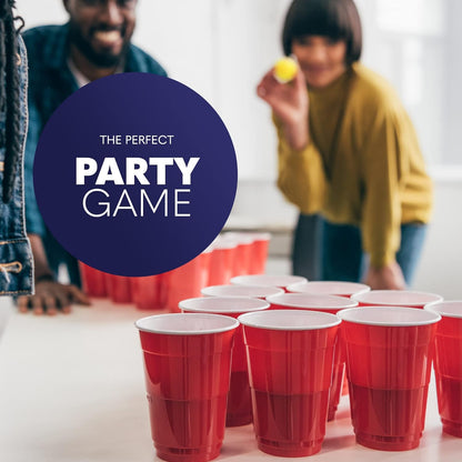 WORCOFY Cup Toss Game - 36 Reusable Plastic Cups and Balls Set - Versatile and Durable, Easy to Clean and Portable Tabletop Kit for Parties, Birthdays and Gatherings - Perfect for Indoor and Outdoor