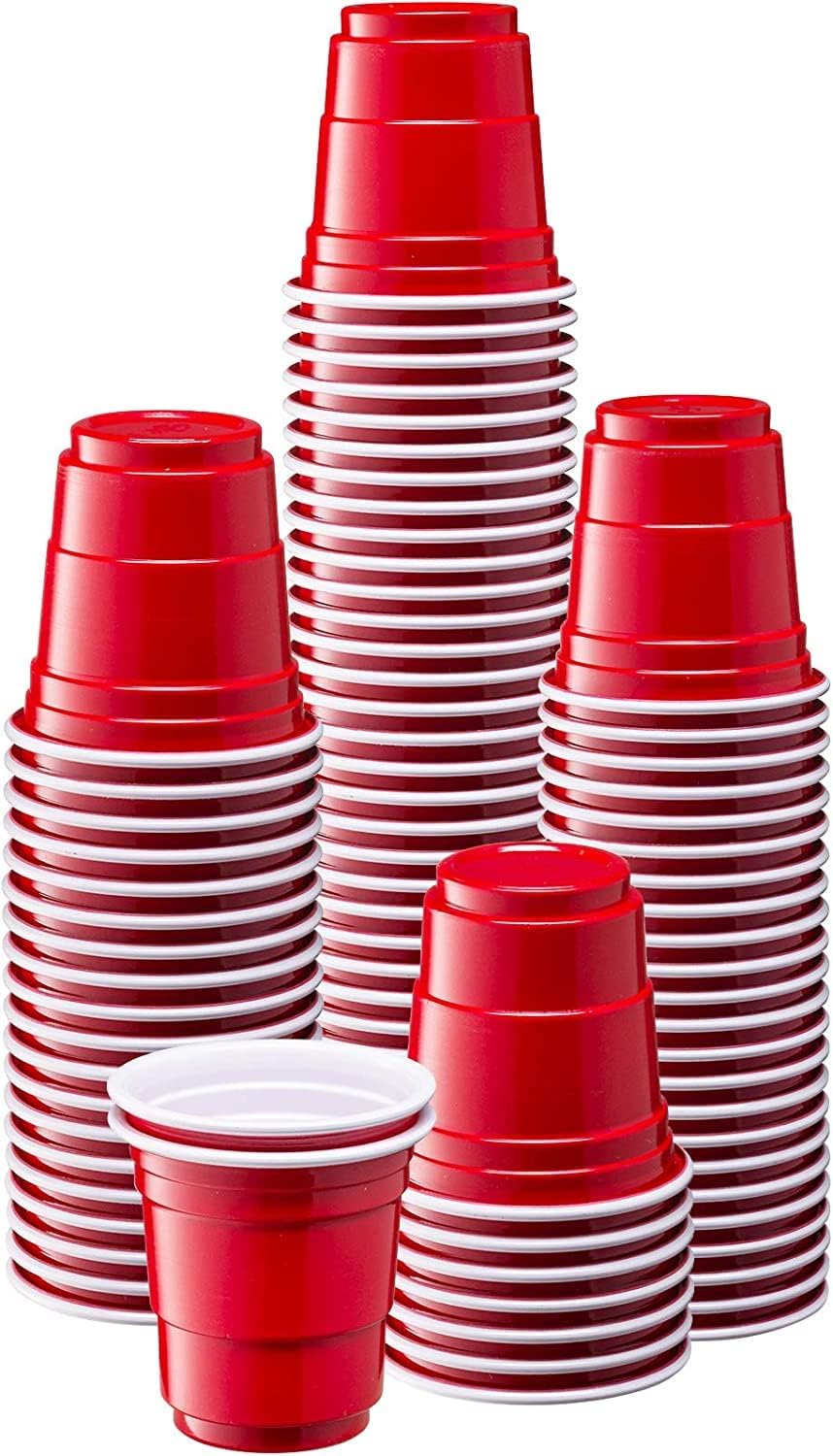 WORCOFY Red Solo Party Cups - 50PCS (12oz) for Christmas Party , Reuseable